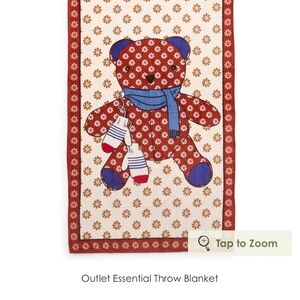 NWT Vera Bradley Big Toastie Teddy Essential Throw Blanket.